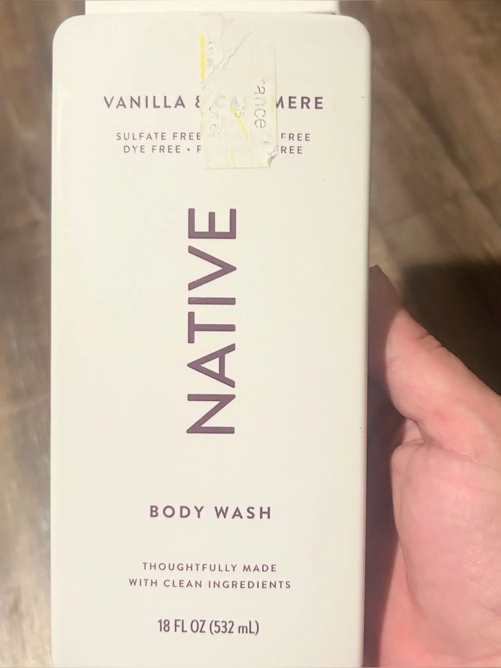 Native Body Wash Sulfate Free - Vanilla & Cashmere - 18 fl oz